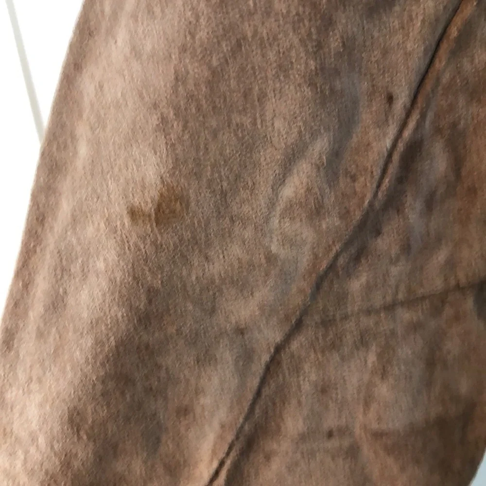 Vintage 70s Marlboro Man Suede Leather Shearling Rancher Coat